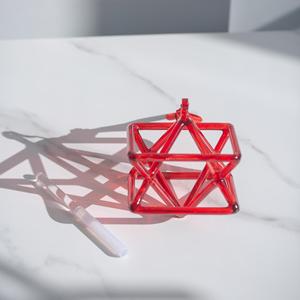 Pyramide chantante étoile Merkaba en quartz rouge, cristal naturel, pour le yoga et la méditation spirituelle – Meilleure vente - Product Image 6