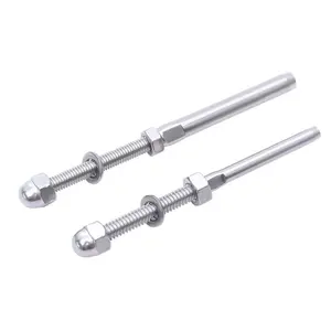 Cable Railing Swage Threaded Stud Tension End Fitting Terminal For 1/8" Cable Deck Railing