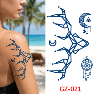 Tatuaje Temporal Resistente al Agua, de Larga Duración (15 Días), Arte Corporal Semipermanente, Adhesivo de Tatuaje <span class=keywords><strong>con</strong></span> Jugo Herbal - Product Image 1