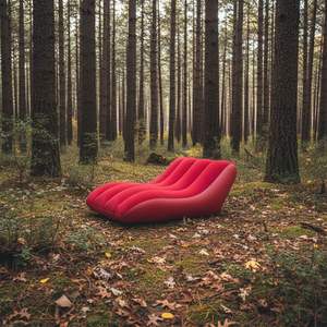 Sofá Inflable Ergonómico en Forma de Ola, de PVC Flocado, Impermeable, para Exteriores, Ideal para Acampar, Playa y Relajación en el Patio Trasero - Product Image 1