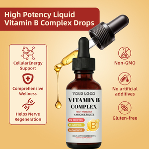 Tintura Líquida de Complejo Vitamínico <span class=keywords><strong>B</strong></span> al por Mayor con Vitaminas <span class=keywords><strong>B</strong></span> Activas, Folato, Niacina, Fórmula Natural, Gotas Nutricionales para Adultos - Product Image 5