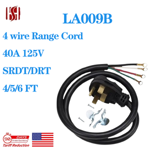 Cavo di Alimentazione AC SRDT/<span class=keywords><strong>DRT</strong></span> 4/5/6 FT 125V in PVC Resistente, Spina Nema 40 Amp per Elettrodomestici, Cavo a 4 Fili - Product Image 2