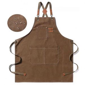 Tablier de cuisine ajustable pour femme, personnalisable avec logo, uniforme de cuisine et de restaurant, idéal pour le nettoyage - Product Image 1