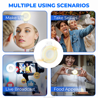 Support de Téléphone Magnétique avec Lumière Selfie Rechargeable et Convertible pour TikTok, Vlog, Zoom, Maquillage, avec Fonction de Recharge