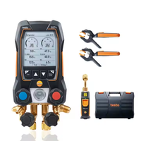 Originele Testo 557S instapmodel digitale manifoldmeter met kalibratiecertificaat, airconditioning koelmiddel drukmeter