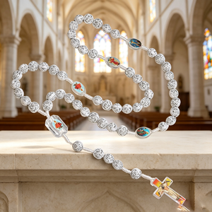 Magnifiques chapelets catholiques avec étui, Israël, Vierge Marie, bijoux en acier, vente en gros, pour souvenir, chapelets catholiques de luxe - Product Image 3