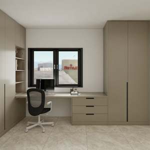 Meubles de chambre à coucher personnalisables Santopova, panneau de porte en MDF, armoire intégrée et bureau d'usine pour un usage domestique - Product Image 2