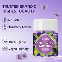 Gummies antioxydantes OEM avec extrait de pépins de raisin et vitamine C sans sucre pour la santé de la peau et le soutien du bien-être