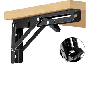 <b>Billy</b> Folding Stand 12 Inches Steel Black Durable Shelf Support Hardware Accessory - Product Image 2