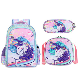 Ensemble de sacs à dos scolaires imperméables avec design dinosaure 3D, grande capacité, pour garçons d'âge préscolaire, avec trousse à crayons et sac à lunch isotherme - Product Image 3