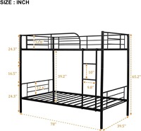 Lit superposé réglable en acier avec cadre de lit superposé en métal pour adultes-pour la maison, l'école ou l'hôtel