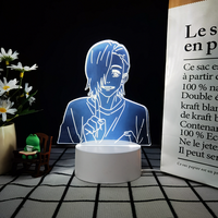 Vente directe d'usine, délicieuse lampe de nuit 3D d'anime, LED acrylique décorée à placer près du canapé du salon