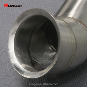 Superior Quality BENZ AMG AMG E63 W213 M178 Straight Downpipe Sus304 Gold Fish Scale Welded with Heat Shield - Product Image 3