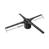 Indoor 100 Cm 4 Blades Wifi Controle Led Message Fan Reclame 3D Hologram Led Fan