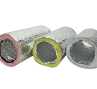 Conduit d'air flexible en papier d'aluminium isolé en Polyester pour système de ventilation