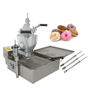 Mini Countertop gas điện Donut depositor Fryer Maker Máy beignet/BOLA de berlim/sufganiyah Donut Máy làm