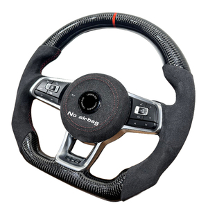 Volant de voiture en cuir et fibre de carbone de haute qualité, personnalisé en usine, pour Volkswagen VW MK7 <span class=keywords><strong>Golf</strong></span> 7 MK7.5 GTI <span class=keywords><strong>GTD</strong></span> - Product Image 2