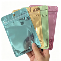 Sacs d'emballage transparents à fermeture éclair avec dos métallique brillant et trou de suspension pour petits objets, bijoux, pinces et outils