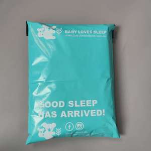 Custom Logo Teal Green Poly Mailer Bags White Print Self‑Seal Plastic Shipping Envelopes for Clothing Apparel Packaging - Product Image 1