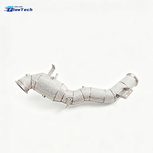 ท่อดาวน์ไปป์ FlowTech T304 สแตนเลสสตีลประสิทธิภาพสูง พร้อมแผ่นกันความร้อน สำหรับ Mercedes C43 C63 W206 M139 2.0T แบบยึดติดโดยตรง - Product Image 4