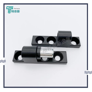 CL215 Black Zinc Alloy H Type <b>Hinge</b> 3 Hole <b>180</b> <b>Degree</b> Opening For Electrical Boxes And Cabinets - Product Image 3
