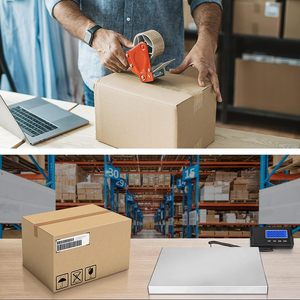 Balance <span class=keywords><strong>de</strong></span> colis postal <span class=keywords><strong>de</strong></span> 150kg/330lb Balance d'expédition numérique Plaques en acier inoxydable multifonctions pour la fonction <span class=keywords><strong>de</strong></span> <span class=keywords><strong>tare</strong></span> précise à la maison - Product Image 5