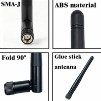 Antenne WiFi pliable 2,4 GHz 433 MHz, antenne bâton noire, routeur, carte réseau sans fil, antenne à gain élevé