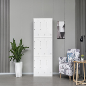 Casiers à vêtements en métal pour sacs à main Casiers d'école en métal à <span class=keywords><strong>neuf</strong></span> portes en métal Casier <span class=keywords><strong>de</strong></span> dortoir pour étudiant - Product Image 2