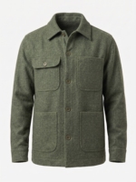 Nouveau Manteau Décontracté Homme Vintage en Mélange de Laine, Couleur Unie, Col Rabattu, Multi-Poches, pour Automne Hiver