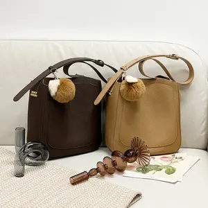 حقائب يد جديدة للسيدات ، مصمم كبير ، دلو هوبو ، محفظة نسائية من الجلد الطبيعي ، وحقائب يد