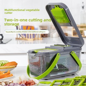 Juego de cortadores de verduras transfronterizo, rallador de madera y almacenamiento, dos en uno, que ahorra esfuerzo para triturar y rebanar - Product Image 2