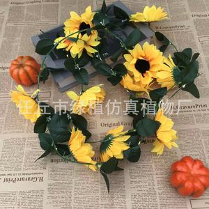 Guirnalda de Girasoles Artificiales, 10 Cabezas, Cadena de Flores de Seda para Decoración del Hogar y Exteriores - Product Image 2