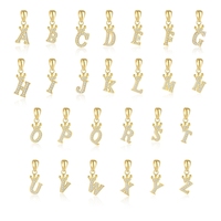 Mlluki Bijoux fins en argent sterling 925, accessoires de fabrication de colliers et boucles d'oreilles, pendentifs breloques en zircon, initiales alphabétiques et couronnes