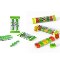 Bonbons gélifiés en forme de chaussures, de crâne de crocodile, de pastèque double, de hot-dog, de glaces, d'ours, de dauphins