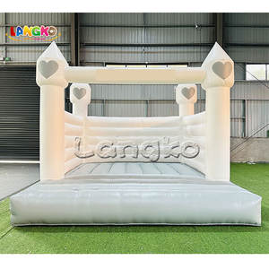 Châteaux gonflables en PVC de couleur claire, <span class=keywords><strong>mini</strong></span> château gonflable avec toboggans et piscine à balles pour enfants - Product Image 1