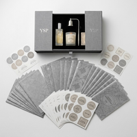 Boîte d'emballage de luxe personnalisée à double porte pour bougies et parfums, avec insert en ruban, boîtes rigides en papier pour coffrets cadeaux d'aromathérapie