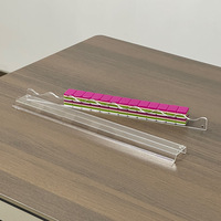 Supports de Mahjong Magnétiques Modernes 2-en-1 en Plastique de 17,5 Pouces avec Poussoir de Tuiles Intégré, Étanche et Durable pour Usage Familial/Extérieur