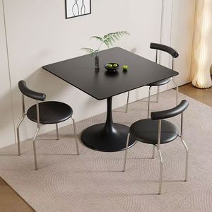 Modern and Simple Rock Plate Dining <strong>Table</strong> and Chair Set Full Rock Plate Tabletop Writing and Working Desk <strong>Stable</strong> Anti-toppling - Product Image 1