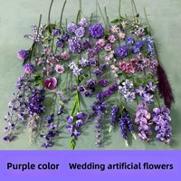 Seiden-Kunstblumen-Arrangements mit Rosen, Lilien, Tulpen & Hortensien für Fotografie-Hintergründe und Heimdekoration