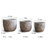 Pots de cactus succulents pour décoration intérieure et extérieure, pour la maison, le balcon, la table, le dessus, en ciment, en béton, pour fleurs