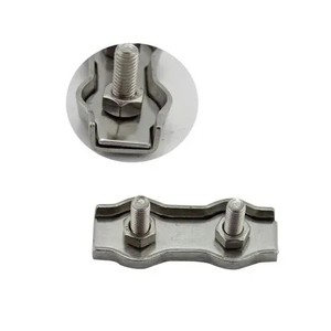 304 316 M3 Clips de câble métallique en acier inoxydable Duplex <span class=keywords><strong>Double</strong></span> boulon pince de câble pince de câble métallique pour câble de 1/8 pouces de diamètre - Product Image 3