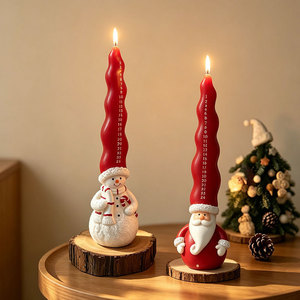 Calendrier <span class=keywords><strong>de</strong></span> <span class=keywords><strong>l</strong></span>'<span class=keywords><strong>Avent</strong></span> <span class=keywords><strong>de</strong></span> Noë<span class=keywords><strong>l</strong></span>, boîte cadeau avec <span class=keywords><strong>bougie</strong></span>, Père Noë<span class=keywords><strong>l</strong></span>, bonhomme <span class=keywords><strong>de</strong></span> neige, <span class=keywords><strong>bougie</strong></span> parfumée en cire <span class=keywords><strong>de</strong></span> soja sans fumée dans un gobelet en verre - Product Image 1
