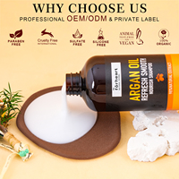 Sampo Minyak Argan Bebas Sulfat untuk Pertumbuhan Rambut, Sampo Anti Rambut Rontok Berbahan Air Beras, Organik, Grosir Label Pribadi
