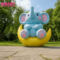Statue d'éléphant gonflable pour la décoration des parcs, ballon d'éléphant bébé personnalisé pour la décoration de scène