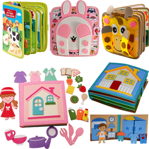<span class=keywords><strong>Livre</strong></span> en tissu Montessori Premium pour bébés garçons, interactif, calme, développement des compétences de vie, motricité fine, jouet éducatif de voyage - Product Image 4