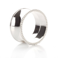 Anneau de serviette en argent doré pour Restaurant de mariage