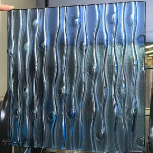 مصنع محكم رمادي زخرفي فن الزجاج خفف الساخنة تذوب نسيج مخصص اليدوية الزجاج الملون فن موجة فقاعة الزجاج نمط - Product Image 6