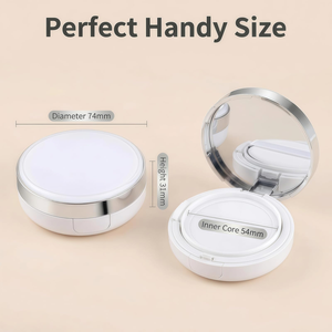 Hot Sale Portable Cosmetic air Cushion Box Plastic <b>Compact</b> <b>Powder</b> Case with Mirror - Product Image 2