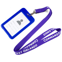 Lanyard Kartu ID Ramah Lingkungan, Murah, Warna-Warni, Bahan Polyester, Sablon Sutra, Tahan Air, Ukuran Dapat Disesuaikan, Custom
