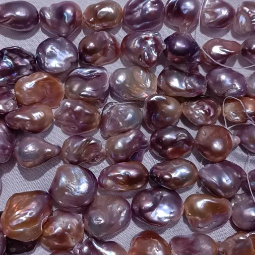 19-21MM Large Size Purple Color Baroque Freshwater Pearl Strand for Jewelry Making